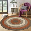 Super Area Rugs Rustic Red/Brown Braided Rug for Dining Room