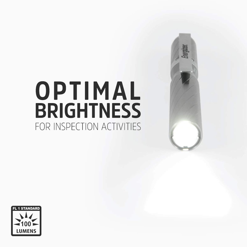 Energizer LED Pen Light Flashlight, IPX4 Water Resistant, Aluminum Body,