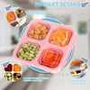 6 Pack Snack Containers, 4 Compartment Divided Snack Container for