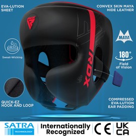 RDX Kids Boxing Headgear, Adjustable Padded Juniors Head Gear, Muay Thai, Kickboxing, Martial Arts, Youth Girls Boys Helmet