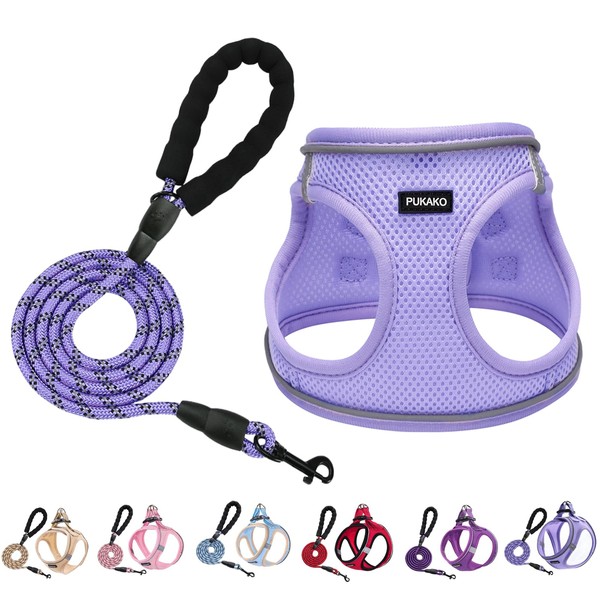 PUKAKO Dog Harness, Cat Leash Set, For Small Dogs, Dog