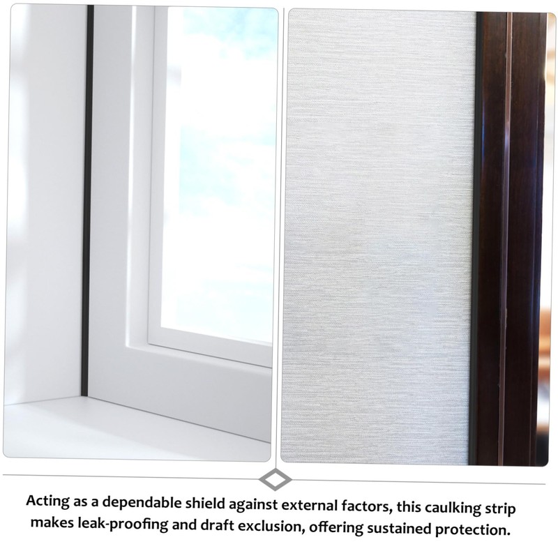 Hohopeti Caulk Saver Rubber Sealing Strip Flexible Door Window Sealing