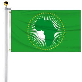 African Union AU Flag 3x5 Ft Banner Outdoor Decoration Flags Polyester Double-Sided Print Flags Durable Yard Lawns Flag