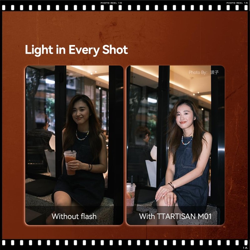 TTARTISAN M01 Camera Flash Retro Mini Xenon Flash GN12 5600K