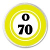 O 70 O70 Bingo Ball - 3" Sew/Iron On Patch