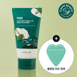 ROUND LAB Cica Deep Pore Clay Mask Cleanser 150ml Set (+Cleansing Puff) - [SET] Cleanser 150ml (+Cleansing Puff)