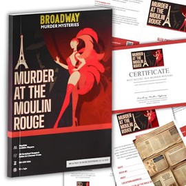 Murder at The Paris Cabaret | Glamorous 1920s Paris Theme Murder Mystery Kit | Juego de fiesta para adultos y adolescentes | Flexible 4-20+ jugadores