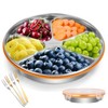VAlinks Divided Serving Tray with Lid SUS 304 Snackle Box