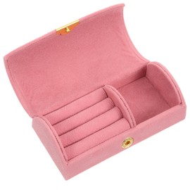 OATIPHO Elegant Compartment Jewelry Organizer Box Portable Travel Storage Case for Earrings Bracelets and Trinkets Stylish Arch-shaped Design for Easy Carrying and Sophisticated Display