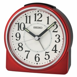 Seiko Marui Bedside Alarm Clock, Metallic Dark Red