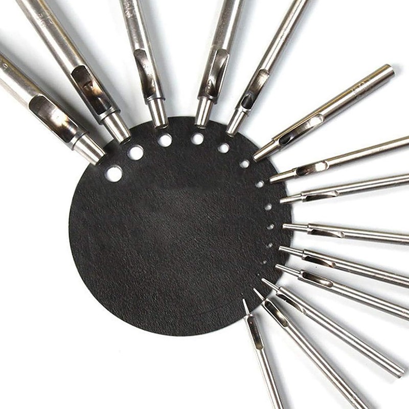 WUTA SPC Hole Punch Set, Round Steel Hollow Punch Cutting