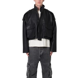 mnml Men's PU Cropped M65 Jacket