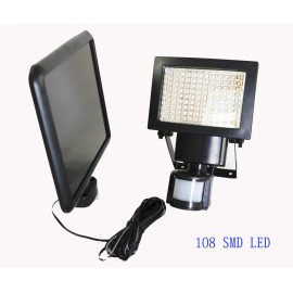 Forcetek 108 SMD LED Outdoor Solar Powered Motion Sensor Activated Security Light