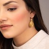 Gold-Plated Mandala Earrings 2 cm Made of Golden Grass with