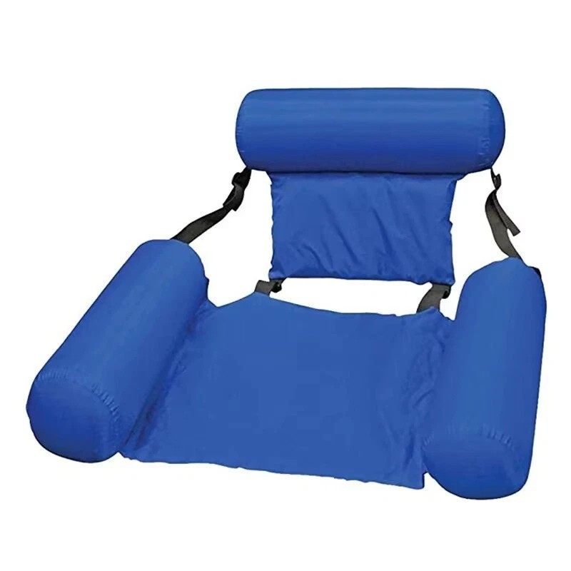 Unbranded Water Inflatable Recliner Floating Bed Hammock Foldable Double Backrest