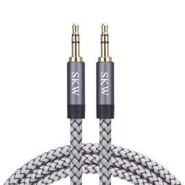 Aux Cable 3.5 mm Audio Cable (Hi-Fi Sound), 3.5 mm Jack Plug to 3.5 mm Jack Plug / Audio Jack Cable / Headphone Cable (1.5 m, Silver)