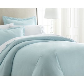 ienjoy Home Beckham Luxury Soft Brushed 1800 Series Microfiber Duvet Cover Set - Hypoallergenic, Queen, Aqua