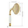 Winskybath Big Size 108MM Gold Brass Shower Head Traditional Victorian