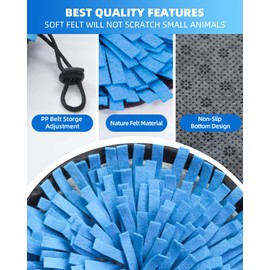 Rabbit Boredom Breakers, Boredom Breaker Puzzle Toy, Rabbit Foraging Mat, 9.44" x 9.44" Polar Fleece Snuffle Pad Bed Nosework Feeding Mat for Bunny Hamster Guinea Pigs Ferrets Chinchillas