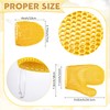 2 Pcs Honeycomb Exfoliating Glove Set, Face Body Shower Mitt,Beige