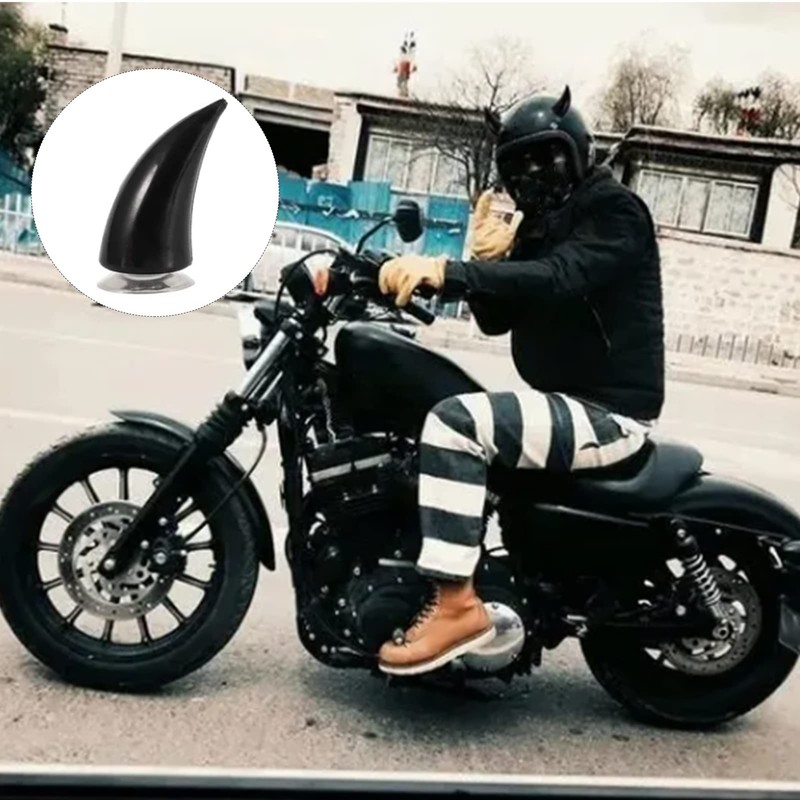 3.7 x 1.5 x 1.5 Inch Motorcycle Helmet Devil Horn