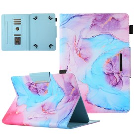 9.5-10.5 Inch Tablet Case, Universal Android Tablet Cover for 9.5 10 10.1 Inch, Multi-Angle Viewing Stand Case for 9.5-10.5 Inch Tablet, Colored Marble