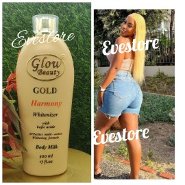 Carrot Glow Glow Beauty Gold Harmony Whitenizer + Kojic Body Milk Lightening Lotion 500ml