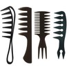 Qjaiune 4-Piece Hair Styling Comb Set, Texture and Wide Tooth,