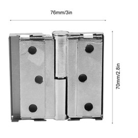 Door Shaft Set, 2 Public Toilet Partition Hinge, Thick Stainless Steel Zinc Alloy Bathroom Inner Door Bearing Folding Door Hinge