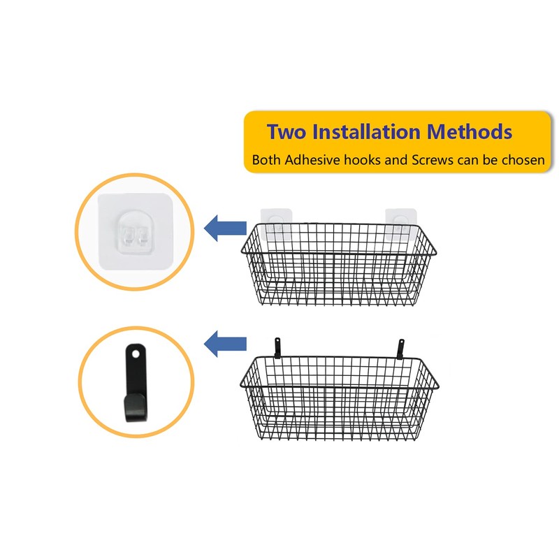 Joben Oligey 3 Set [Extra Large] Hanging Wall Baskets ,Wire