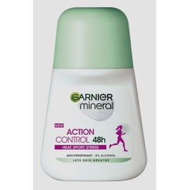 Garnier Mineral Roll - On Antiperspirant Action Control, Heats, Sport, Stress, Let's Skin Brathe, Alcohol Free, 50 ml, (PACK OF 6)