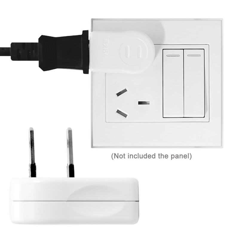 Cablecc NEMA 1-15P USA Outlet Saver Power Extension Adapter 2-Prong