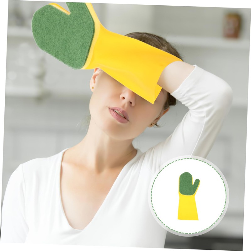 NOLITOY Reusable Cleaning Gloves Comfortable Household Dishwashing Gloves for Kitchen