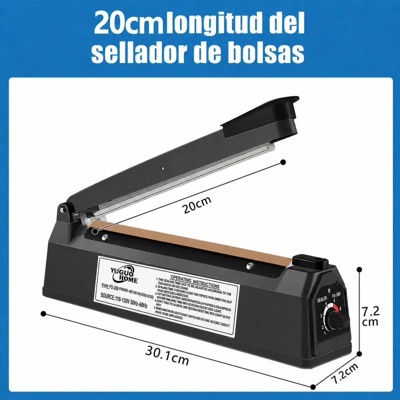Máquina De Selladora Térmico De Bolsas De Plástico De 20