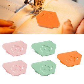 Carreneu 5 Stück Magnetische Nahtführung für Nähmaschinen Magnetic Seam Guide Saumhilfe Nahtführung Silikon-Magnet Abnehmbar Multifunktionspolygon Nähmaschinen Zubehör (Grün/Rosa/Orange)