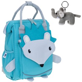 Elephant Children's Backpack for Boys and Girls, Nursery Backpack from 3 Years, Backpack with Flip Opening, Hedgehog Turquoise 357