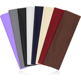 Pence & Moon Collective 8 Pcs Headbands for Women, Elastic Headband Soft Breathable Sports Hair Bands for Yoga, Running, Workout & Daily Use (Colorful)