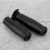 2pcs 7/8in Vintage Rubber Throttle Handlebar Anti-Slip Motorcycle Handle Grip