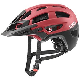 uvex finale 2.0 - Safe MTB Helmet for Men and Women - Individual Size Adjustment - Expandable with LED Light - Red/Black Matt - 56-61 cm