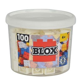 Simba 104114113 "Blox 4-Stud White Building Blocks Set (100-Piece)