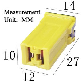 DIANQI Micro Cartridge Fuses Car Mini Automotive Box Shaped Cartridge Fuse Assortment Kit（Tall 10 PCS）
