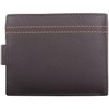 Mens Gents Genuine Leather Contrast Stitching Credit Card Holder Wallet