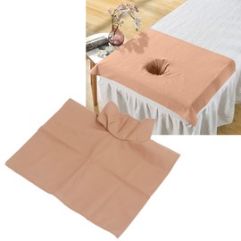 Cotton Massage Table Face Hole Towel, Massage Face Towel, Massage Bed Sheet, Soft Cotton Bed Cover Protector with Face Breath Hole, Table Cover for Massage(50 * 80cm-Light Tan)