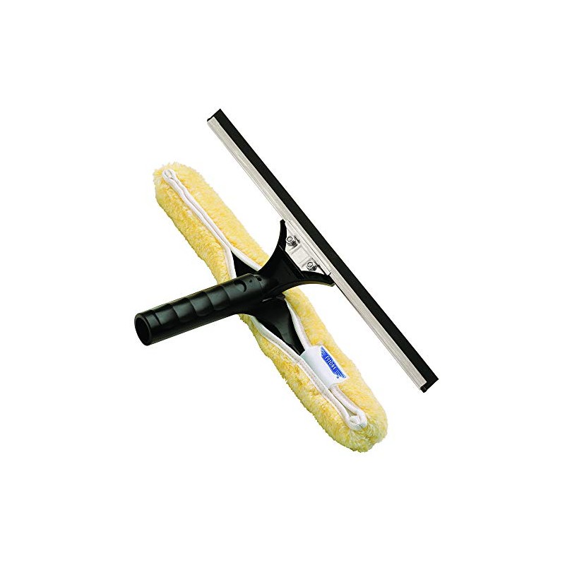 Ettore 71141 Stainless Steel Backflip Window Cleaning Combo Tool, 14-Inch,Black,