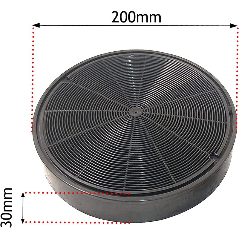 SPARES2GO Anti-Odour Charcoal Carbon Filters for Rangemaster Cooker Hood Vent