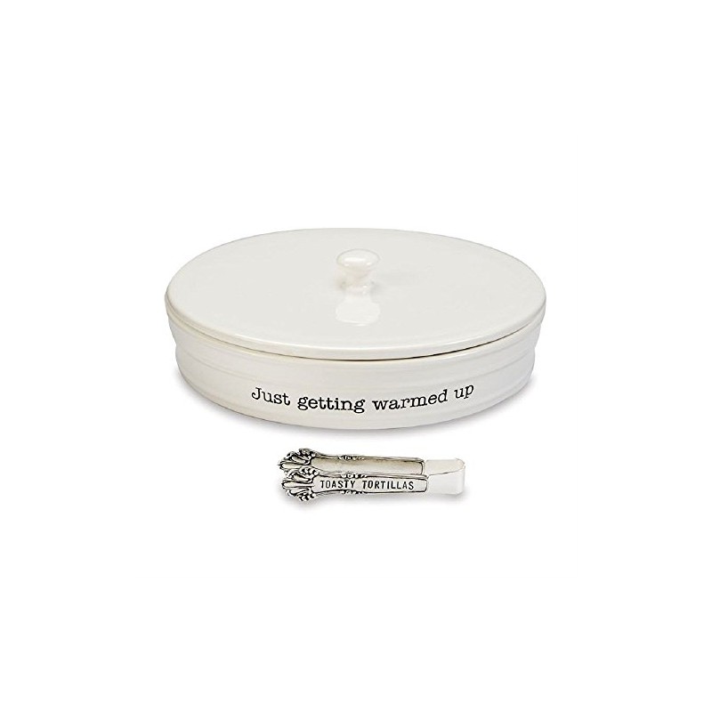 Mud Pie Ceramic Tortilla Warming Dish Set of 3