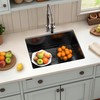 SYNTHACY 23in Undermount Kitchen Sink, Stainless Steel Nano Gunmetal Black