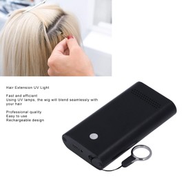 V Light Hair Extensions Kit, Hair Extension UV Light with LED UV Lamp Beads 6pcs 395nm, Portable Fast Curing Hair Extension UV Glue V Light Wig Extension UV Lamp, Hair Extension