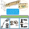 ACEPLANET 5" Backset Entry Door Latch with Keyed Diff. Knobset,