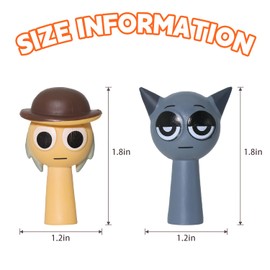 Sprunki Action Figures 24Pcs ，Office Room Figurine Decor for Adults